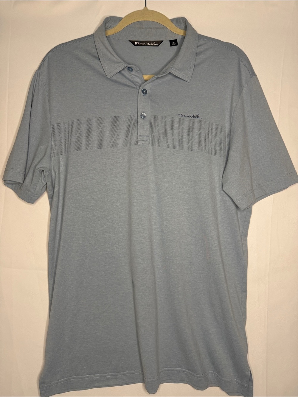 Travis Mathew Men's Light Blue Polo Shirt